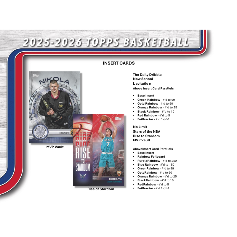 2025/26 Topps Basketball Hobby 12 Box Case