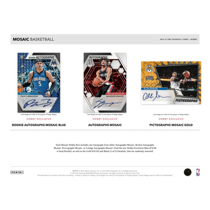 2022/23 Panini Mosaic Basketball Hobby 12 Box Case