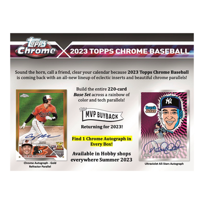 2023 Topps Chrome Baseball Hobby Box