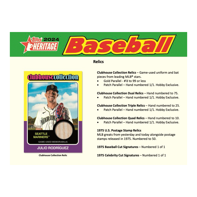 2024 Topps Heritage Baseball Hobby Box
