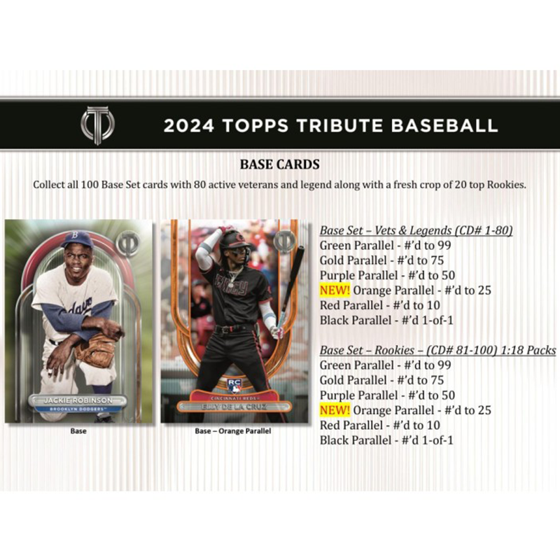 2024 Topps Tribute Baseball Hobby 6 Box Case