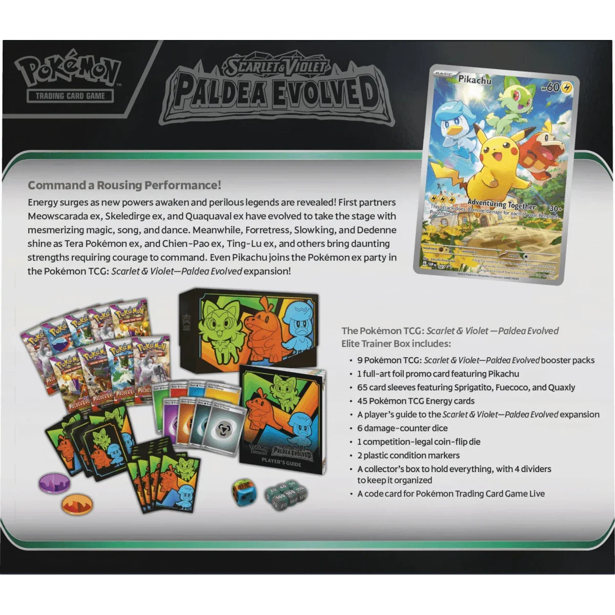 Pokemon TCG - Scarlet & Violet - Paldea Evolved - Elite Trainer Box