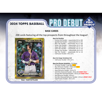 2024 Topps Pro Debut Baseball Hobby 12 Box Case