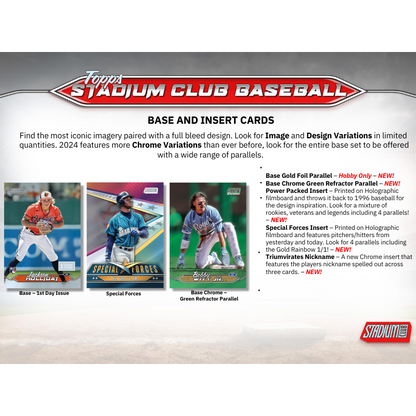 2024 Topps Stadium Club Baseball Hobby 16 Box Case