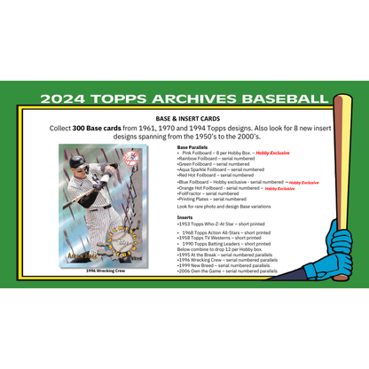 2024 Topps Archives Baseball Hobby Box