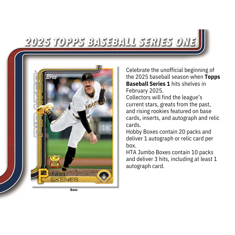2025 Topps Series 1 Baseball Jumbo 6 Box Case