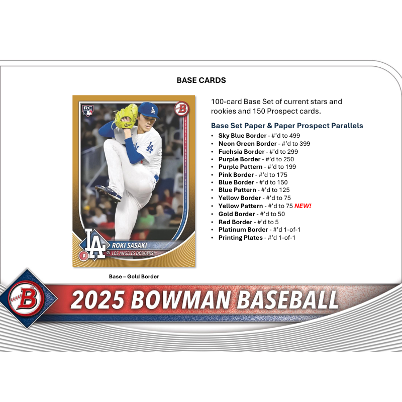 2025 Bowman Baseball Jumbo 8 Box Case