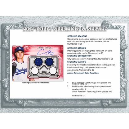 2025 Topps Sterling Baseball Hobby 4 Box Case