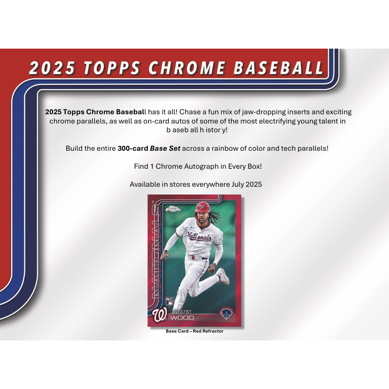 2025 Topps Chrome Baseball Jumbo 8 Box Case