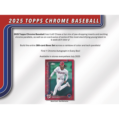 2025 Topps Chrome Baseball Hobby 12 Box Case