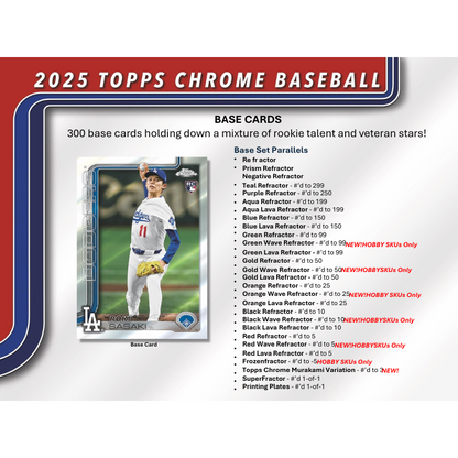 2025 Topps Chrome Baseball Jumbo 8 Box Case