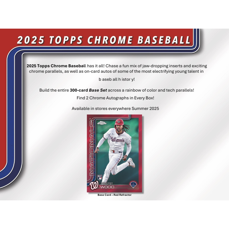 2025 Topps Chrome Baseball Breaker's Delight 6 Box Case
