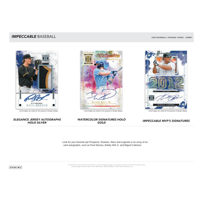 2025 Panini Impeccable Baseball Hobby 3 Box Case
