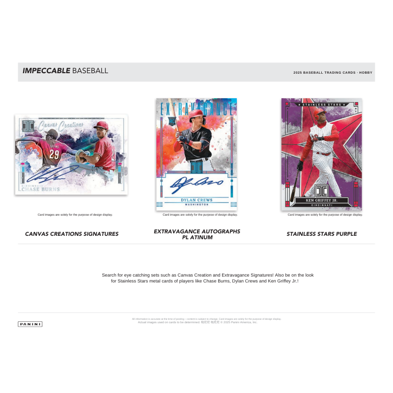 2025 Panini Impeccable Baseball Hobby 3 Box Case