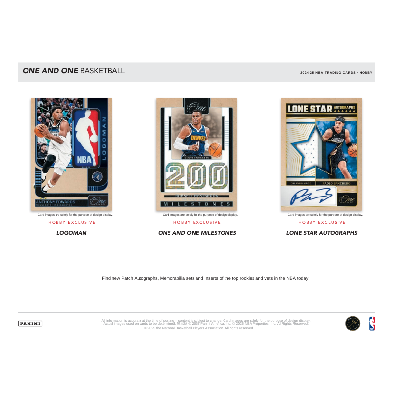 2024/25 Panini One & One Basketball Hobby 10 Box Case