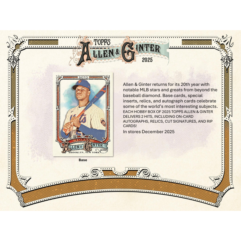 2025 Topps Allen & Ginter Baseball Hobby Box