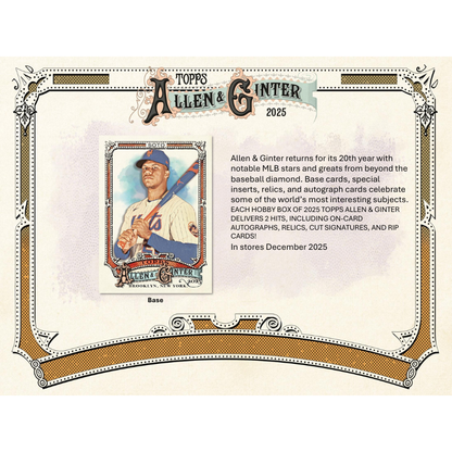2025 Topps Allen & Ginter Baseball Hobby Box