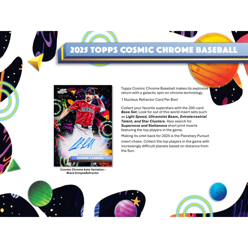 2025 Topps Cosmic Chrome Baseball Hobby 8 Box Case