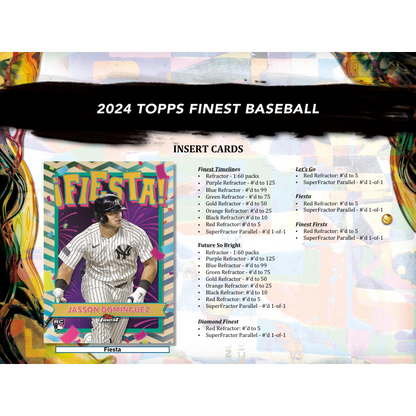 2024 Topps Finest Baseball Hobby 8 Box Case